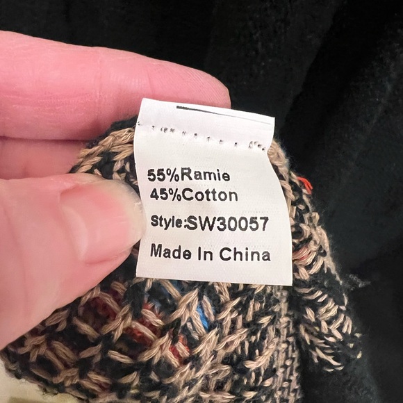 Chic Black Patterned Women's Cardigan - Picture 7 of 9